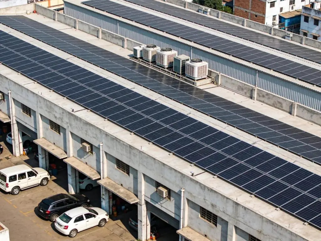 8 kW commercial rooftop solar panel installation in Chennai