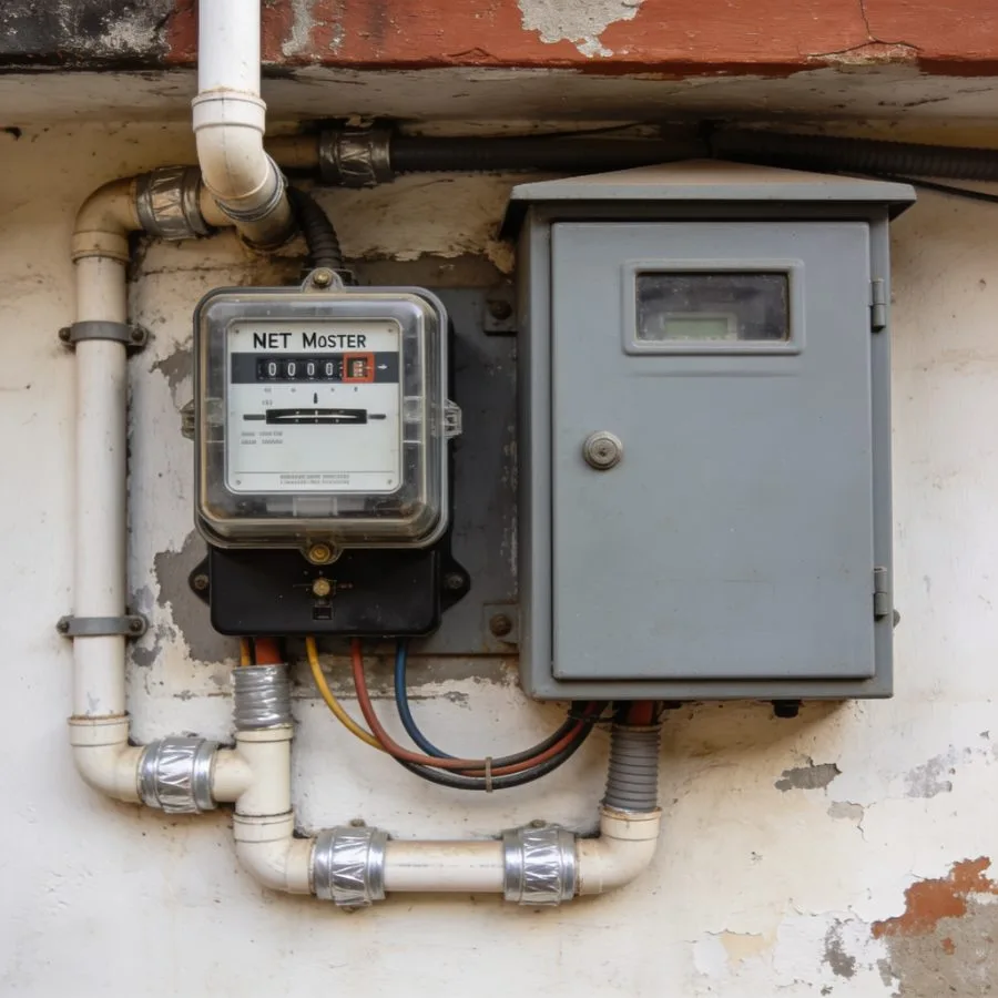 TANGEDCO bidirectional net meter for a rooftop solar installation in Chennai
